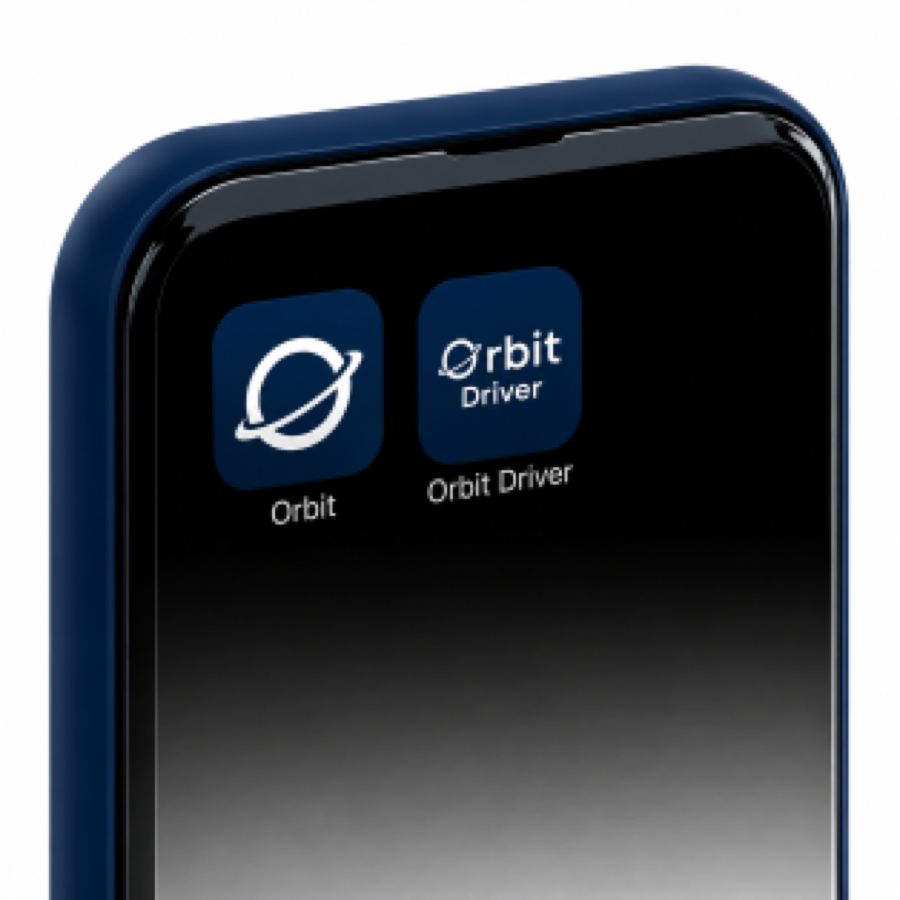 The Orbit app showing the schedule-a-ride calendar